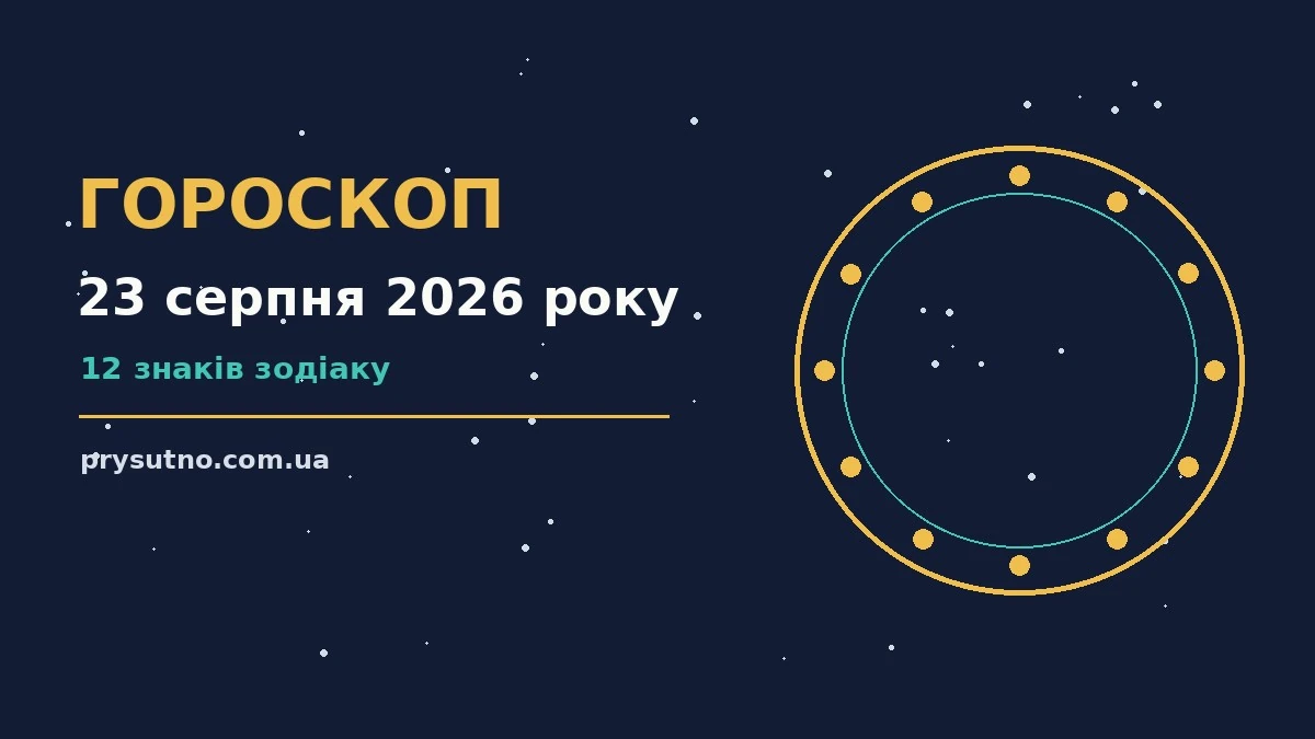 Гороскоп на 23 серпня 2026 року: прогноз для всіх знаків для впевненого початку дня