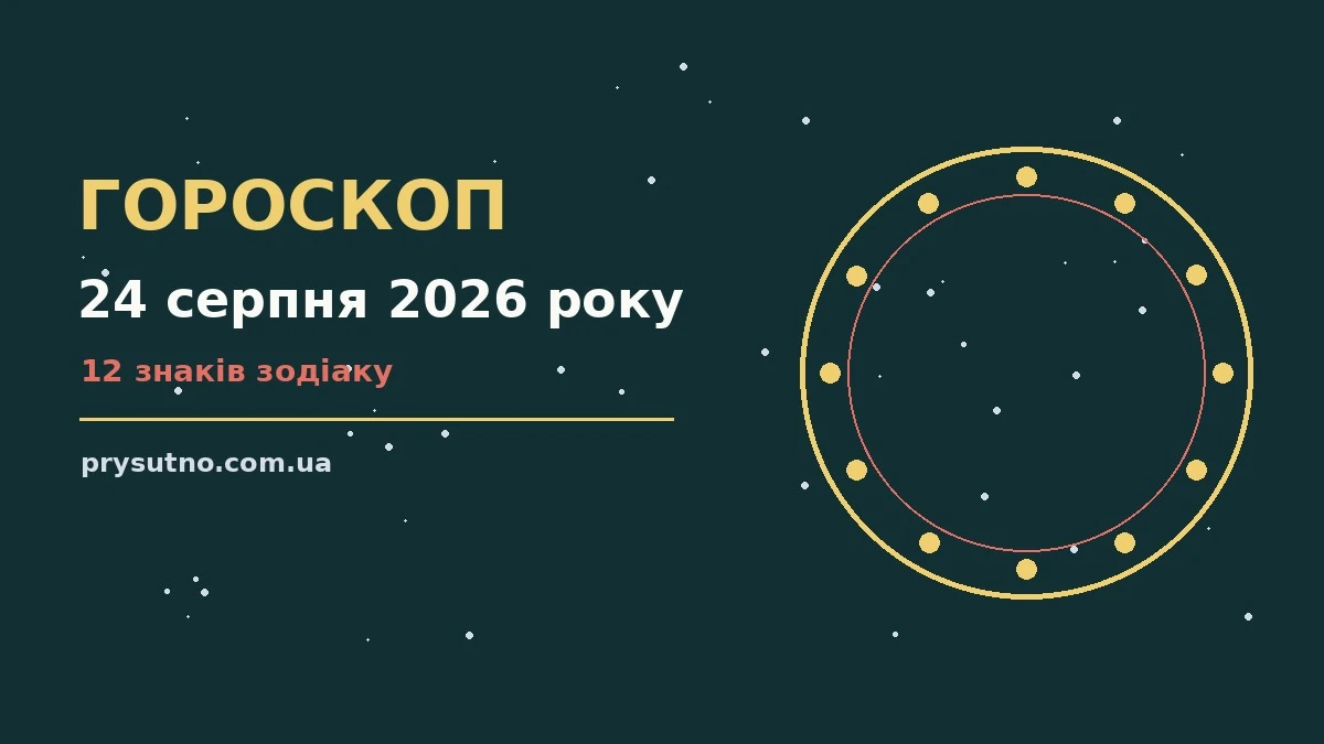 Гороскоп на 24 серпня 2026 року: прогноз для всіх знаків для впевненого початку дня