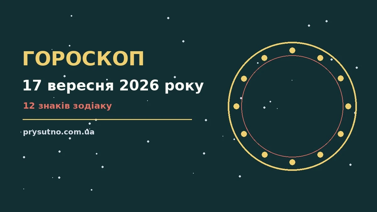 Гороскоп на 17 вересня 2026 року: прогноз для всіх знаків для впевненого початку дня