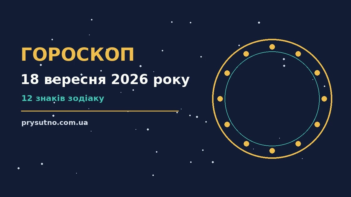 Гороскоп на 18 вересня 2026 року: прогноз для всіх знаків для впевненого початку дня